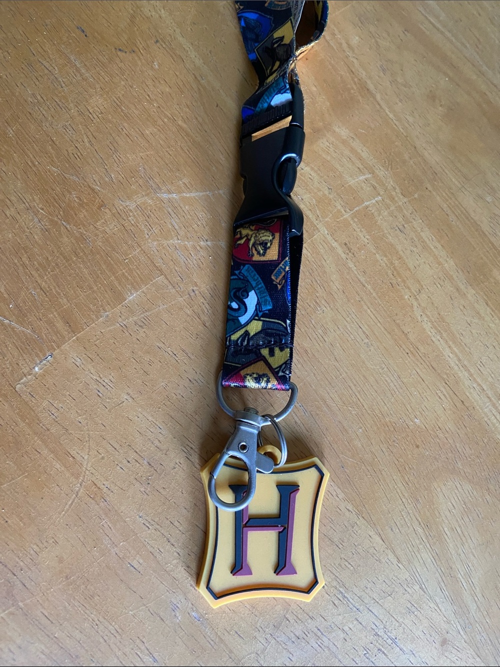 Hogwarts Harry Potter key fob ribbon lanyard VGUC